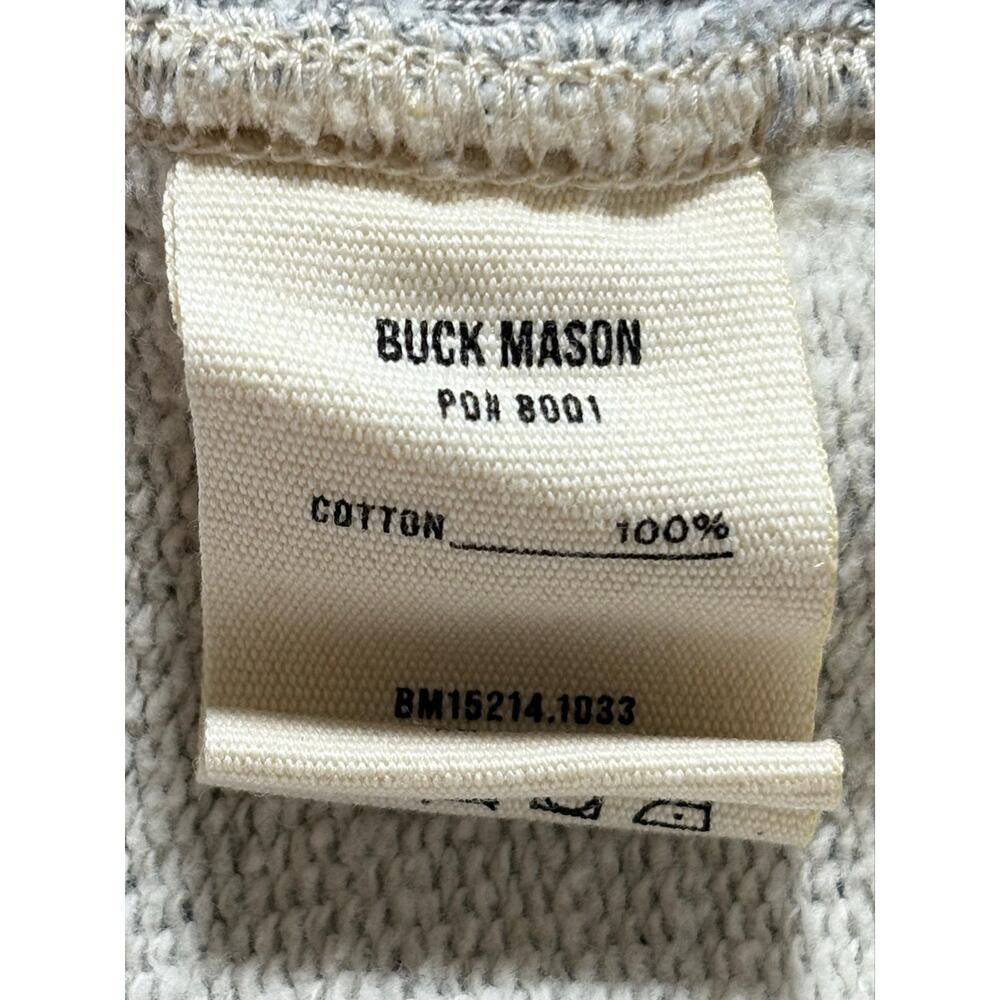 Buck Mason Welterweight Sweatshirt Two Tone Heather Gray M - Picture 6 of 6